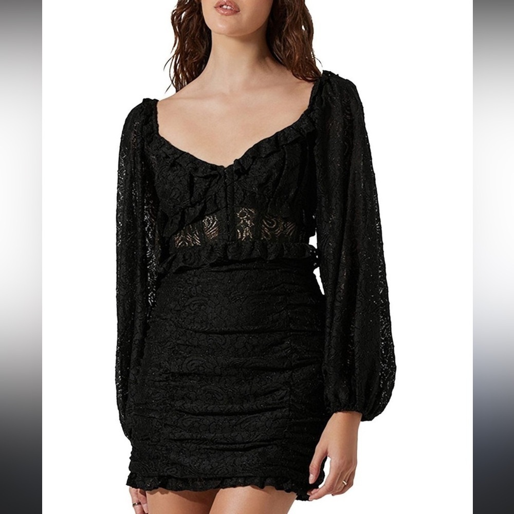 NWT ASTR the Label Black Corset Chrisley Mini Dress. Size Medium. Retail $148.